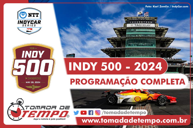FÓRMULA INDY – INDY500 – Pilotos inscritos para as 500 Milhas de Indianapolis – 2024